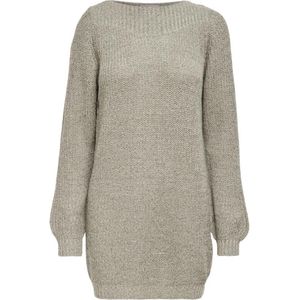 JDY - Gebreide Jurk - Blauw - Katoen - Lang Mouwen