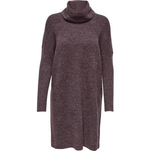 Gebreide Jurk - Waterval Hals - Lange Mouwen - Loose Fit