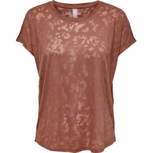 ONLY PLAY - ONPMARNA LOOSE BURN OUT SS TEE - T-shirt - Zwart - 50% Polyester 50% Viscose