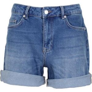 Selected SLFSILLA MW MEDI BLUE FOL UP DNM SH Casual Short Dames Denim