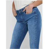 ONLY - ONLBLUSH Life MID SK ANK RAW REA403 - Jeans - Middenblauw