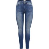 ONLY - ONLBLUSH Life MID SK ANK RAW REA403 - Jeans - Middenblauw