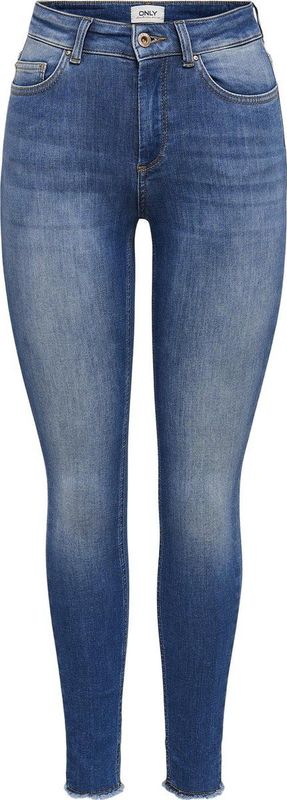 ONLY - ONLBLUSH Life MID SK ANK RAW REA403 - Jeans - Middenblauw