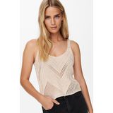 JDY - Gebreide Top - V-Hals - 3/4 Mouwen - Schelp Detail - Knit Fit