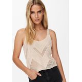 JDY - Gebreide Top - V-Hals - 3/4 Mouwen - Schelp Detail - Knit Fit