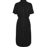 VERO MODA VMSILJA SS SHORT SHIRT DRESS - Jurk - Denim Look - TENCEL LYOCELL