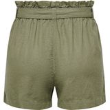 Jacqueline de Yong - Jdy Say Linen Shorts - Korte Broek - Army - 55% Linnen, 45% Viscose