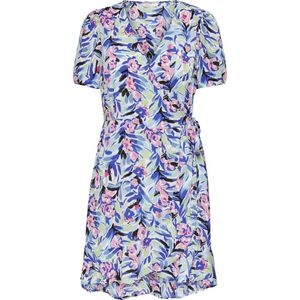 ONLY - ONLALBERTA S/S WRAP DRESS WVN Dames Jurk - Zwart - Katoen