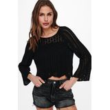 Only Trui Onlnola Life 3/4 Pullover Knt Noos 15233173 Black Dames