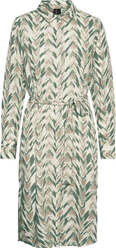 Jurk - Halflang - Gerecycled Polyester - Verborgen Knoopsluiting