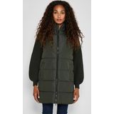 Bodywarmer - Lange Bodywarmer - Hoge Kraag - Gewatteerd - Polyester