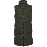 Bodywarmer - Lange Bodywarmer - Hoge Kraag - Gewatteerd - Polyester
