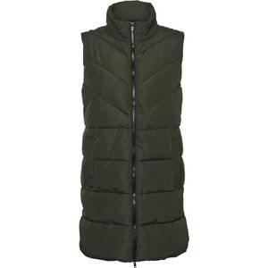 Bodywarmer - Lange Bodywarmer - Hoge Kraag - Gewatteerd - Polyester