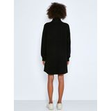 Tricot Jurk - Zwart - Zachte Stof - Hoge Hals - Lange Mouwen