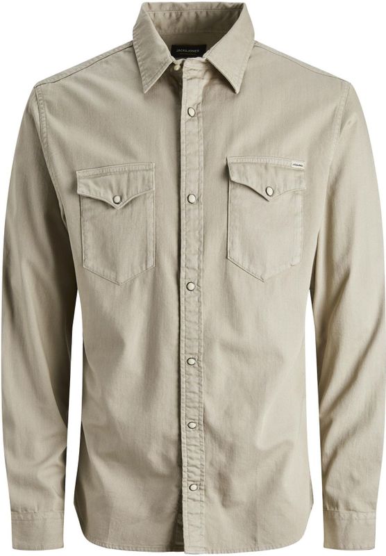 Jack & Jones - Overhemd - Beige - Katoen