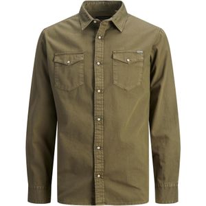 Jack & Jones Jjesheridan overhemd voor heren, maat L/S Denim, Bruin