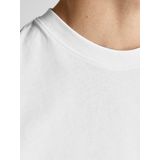 Jack Jones Heren T-shirt JJERELAXED Ronde Hals Effen Wit