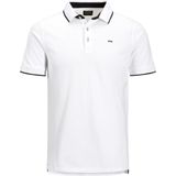 JACK & JONES PLUS SIZE Slim Fit Polo JJEPAULOS Plus Size met Contrastbies White
