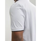 Jack&Jones - Polo - Wit - Katoen - 3 Knoopsluiting