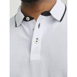 Jack&Jones - Polo - Wit - Katoen - 3 Knoopsluiting