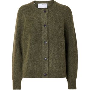 Selected Lulu Short Cardigan Groen Vrouw