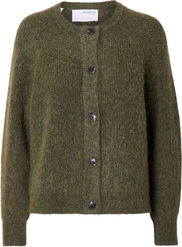 Selected Lulu Short Cardigan Groen Vrouw