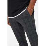 Only & Sons - Chino Broek - Zwart Dessin - Viscose/Polyester/Elastaan