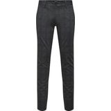 Only & Sons - Chino Broek - Zwart Dessin - Viscose/Polyester/Elastaan
