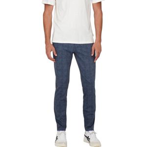 Chino Broek - Dress Blues - Met Riemlussen - Steekzakken - Ritssluiting