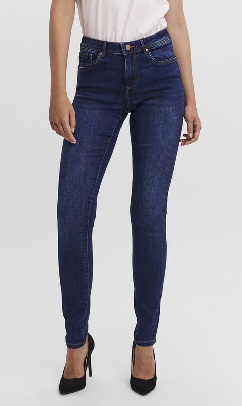 Skinny Jeans - Blauw - Biologisch Katoen - Middelhoge Taille - Vijf Zak Stijl