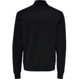 Heren - Fijn Gebreide Trui - Col - Antraciet - 100% Katoen