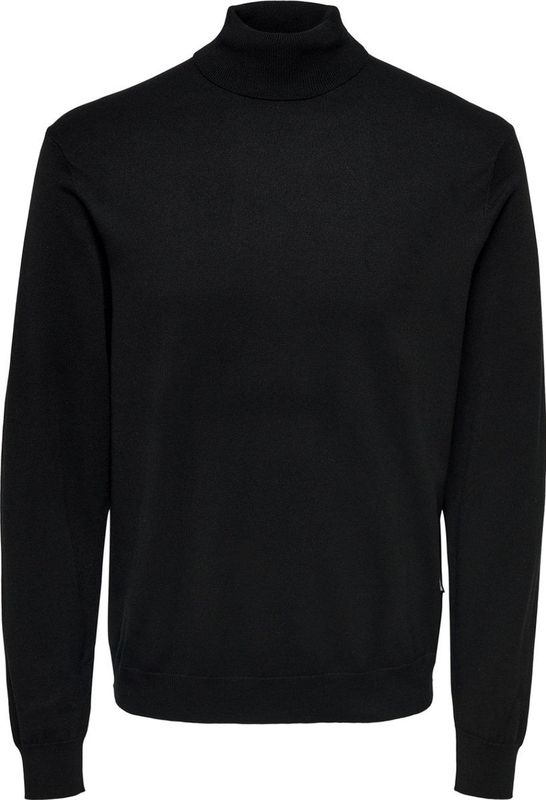 Heren - Fijn Gebreide Trui - Col - Antraciet - 100% Katoen