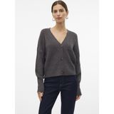 Vest - V-Hals - Lange Mouwen - Ballonmouwen - Knoopsluiting - Regular Fit