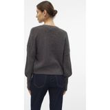 Vest - V-Hals - Lange Mouwen - Ballonmouwen - Knoopsluiting - Regular Fit