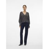 Vest - V-Hals - Lange Mouwen - Ballonmouwen - Knoopsluiting - Regular Fit