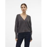 Vest - V-Hals - Lange Mouwen - Ballonmouwen - Knoopsluiting - Regular Fit