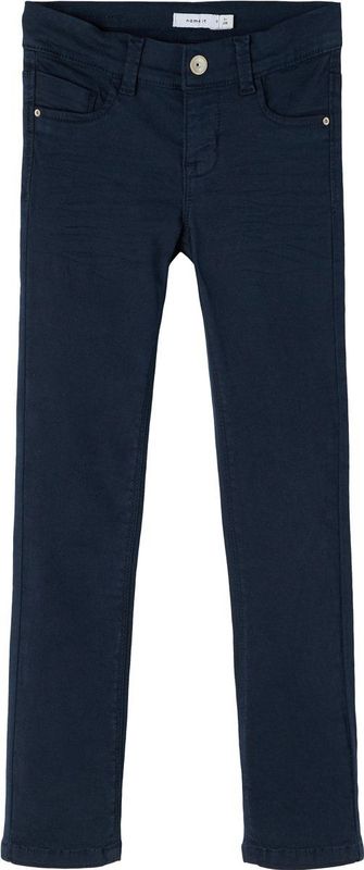 NAME IT - Skinny Broek - Dark Sapphire - 146 cm - Met Verstelbare Tailleband
