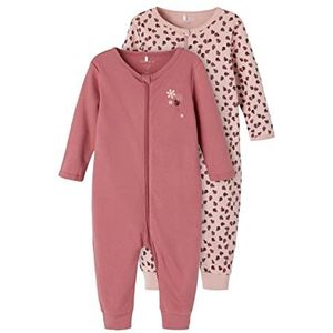 NAME IT Baby-meisjes peuterpyjama's, deco roze, 50