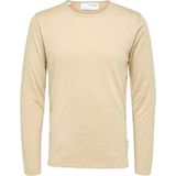 Selected - Heren Sweaters Rocks Knit Crew Neck Kelp - Beige