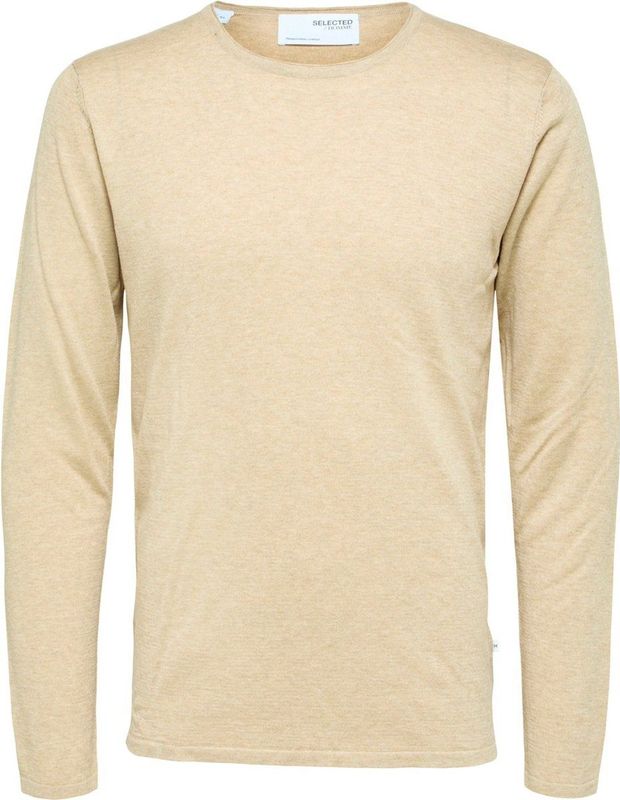 Selected - Heren Sweaters Rocks Knit Crew Neck Kelp - Beige