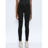 Noisy May - Slim Fit Jeans - Zwart - Denim - 5-Pocket - Destroyed Details