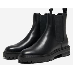 ONLY Onlbeth-2 Pu Boot-Noos Chelsea-laarzen voor dames, zwart, 38 EU