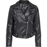 Only - 15232135 - Damesjas - Zwart - Imitatieleer - Bikerstijl