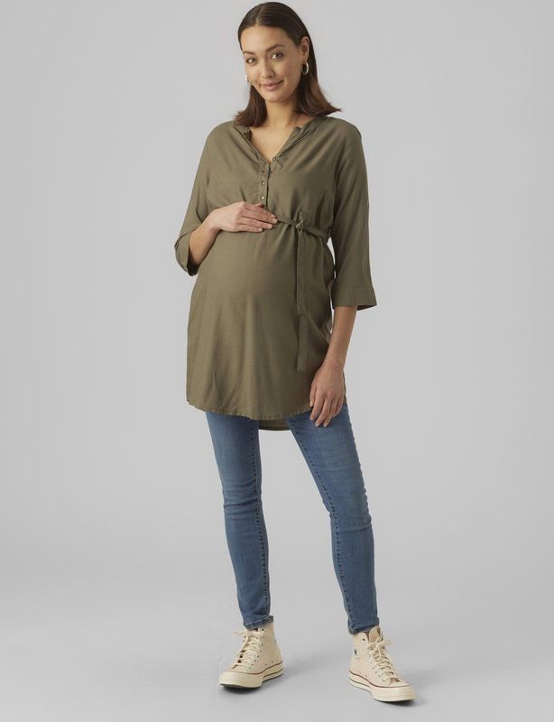 Tuniek - Extra Lang - 3/4 Mouwen - Voedingsfunctie met Knoop- of Ritssluiting