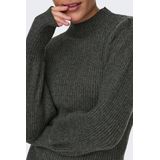 Only - ONLKATIA - Pullover - Dark Grey Melange - Hoog Gesloten Hals