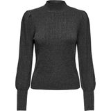 Only - ONLKATIA - Pullover - Dark Grey Melange - Hoog Gesloten Hals