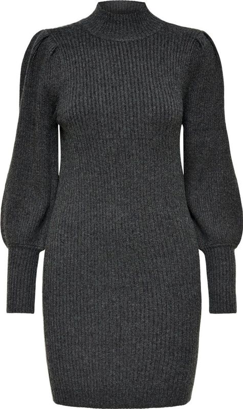 ONLY - ONLKATIA - Jurk - Dark Grey Melange - Gebreid