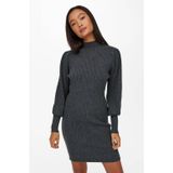 ONLY Gebreide damesjurk ONLKATIA lange jurk, dark grey melange, M