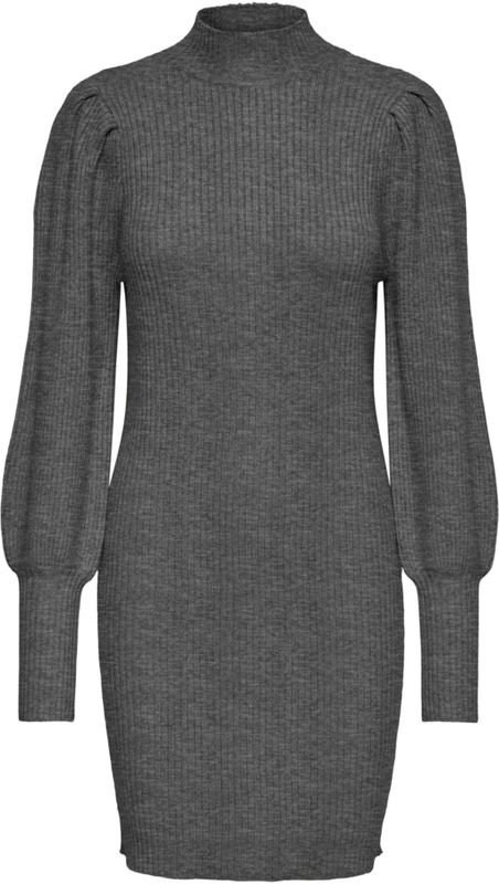 ONLY Gebreide damesjurk ONLKATIA lange jurk, dark grey melange, M