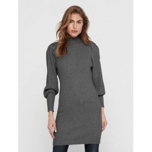 Onlkatia 1 - Gebreide Jurk - Groen - Hoge Hals - Lange Mouwen - Comfort Fit
